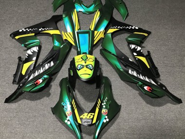 Forest Green Shark Kawasaki ZX10R Fairings 2016-2019
