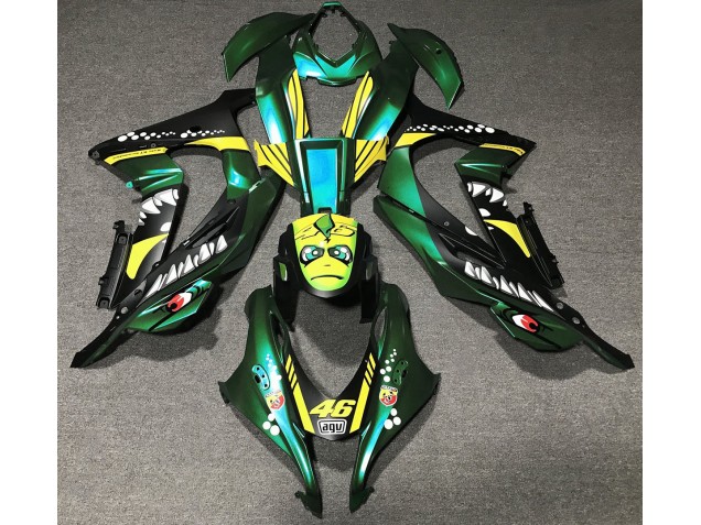 Forest Green Shark Kawasaki ZX10R Fairings 2016-2019 Forest Green Shark Kawasaki ZX10R Fairings 2016-2019