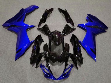 Gloss Black and Aqua Blue Suzuki GSXR 600-750 Fairings 2011-2020