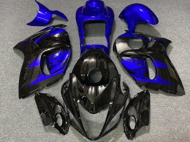 Gloss Black and Deep Blue Suzuki GSXR 1300 Fairings 2008-2019