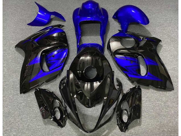 Gloss Black and Deep Blue Suzuki GSXR 1300 Fairings 2008-2019 Gloss Black and Deep Blue Suzuki GSXR 1300 Fairings 2008-2019