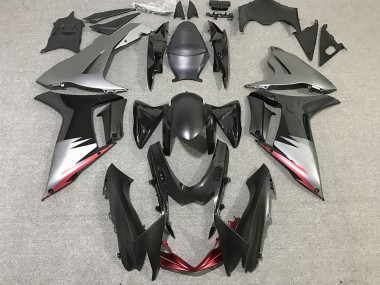 Gloss Black and Matte Grey Suzuki GSXR 600-750 Fairings 2011-2020