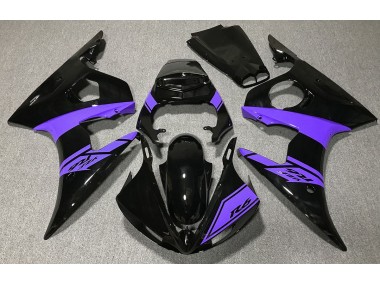 Gloss Black and Purple Yamaha R6 Fairings 2003-2005