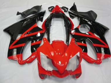 Gloss Black and Red Honda CBR600 F4i Fairings 2004-2007