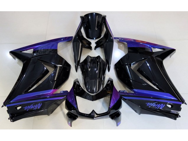 Gloss Black & Blue Kawasaki Ninja 250 Fairings 2008-2013