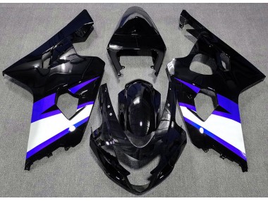 Gloss Black & Blue Suzuki GSXR 600-750 Fairings 2004-2005