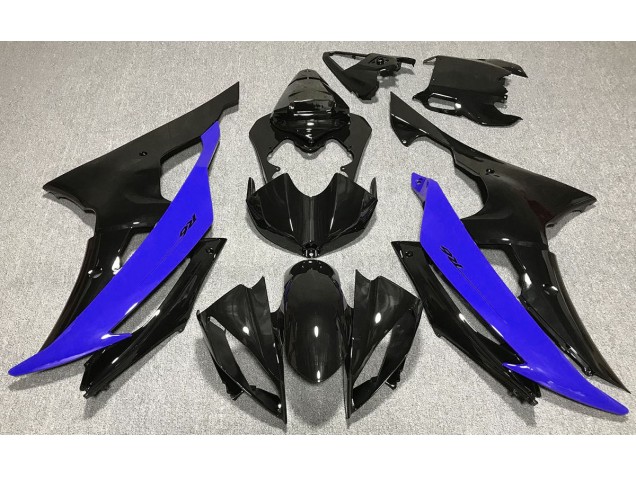 Gloss Black & Blue Yamaha R6 Fairings 2008-2016 Gloss Black & Blue Yamaha R6 Fairings 2008-2016