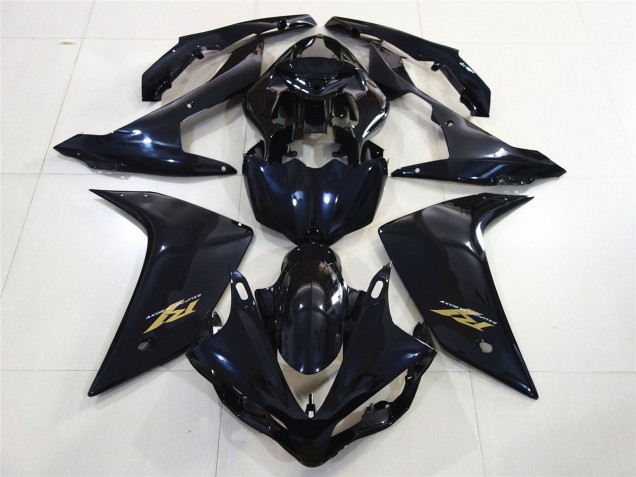 Gloss Black Gold Yamaha R1 Fairings 2007-2008 Gloss Black Gold Yamaha R1 Fairings 2007-2008