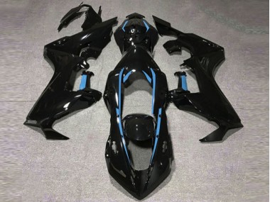 Gloss Black & Light Blue Lining Honda CBR1000RR Fairings 2017-2019