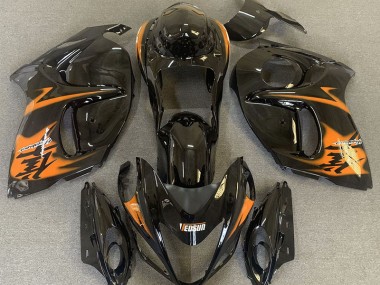 Gloss Black & Orange Suzuki GSXR 1300 Fairings 2008-2019