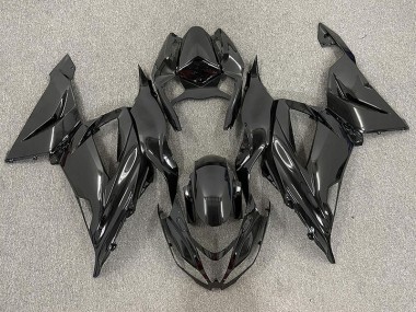Gloss Black Plain Kawasaki ZX6R Fairings 2013-2018