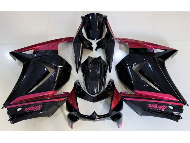 Gloss Black & Red Kawasaki Ninja 250 Fairings 2008-2013