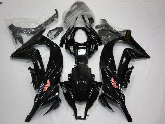 Gloss Black Red Kawasaki ZX10R Fairings 2011-2015