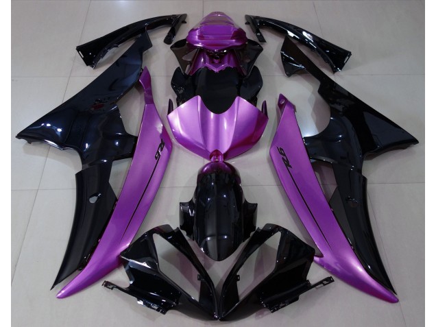 Gloss Black & Rose Purple Yamaha R6 Fairings 2008-2016 Gloss Black & Rose Purple Yamaha R6 Fairings 2008-2016