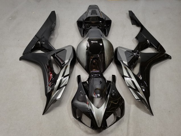 Gloss Black w grey Honda CBR1000RR Fairings 2006-2007 Gloss Black w grey Honda CBR1000RR Fairings 2006-2007
