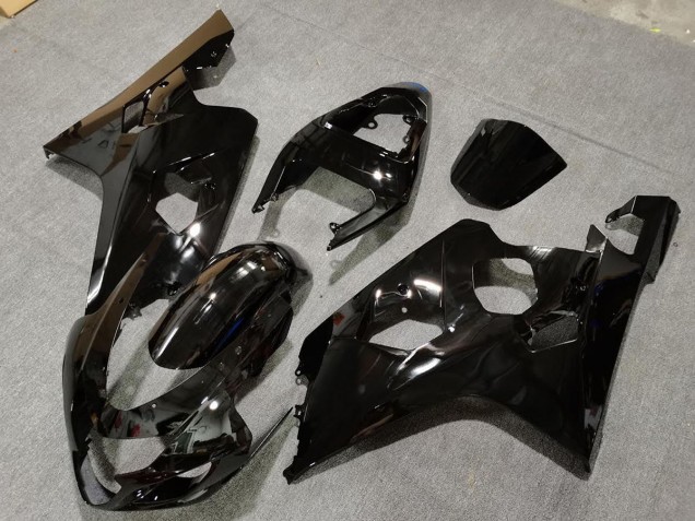 Gloss Black with Blue Decals Suzuki GSXR 600-750 Fairings 2004-2005 Gloss Black with Blue Decals Suzuki GSXR 600-750 Fairings 2004-2005