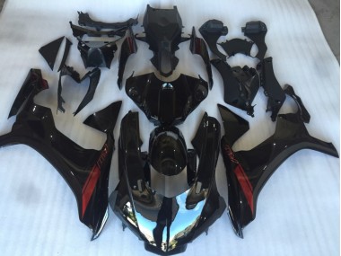 Gloss Black with Red Logo Yamaha R1 Fairings 2015-2019
