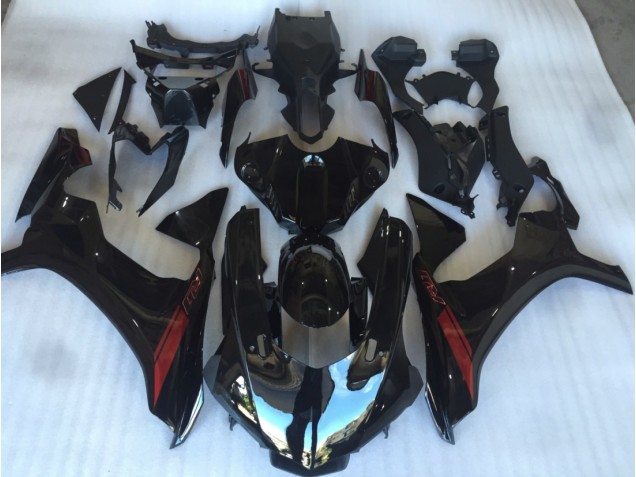 Gloss Black with Red Logo Yamaha R1 Fairings 2015-2019 Gloss Black with Red Logo Yamaha R1 Fairings 2015-2019