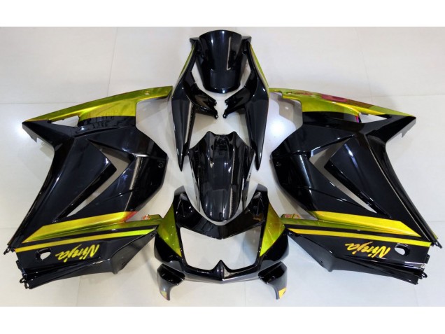 Gloss Black & Yellow Kawasaki Ninja 250 Fairings 2008-2013