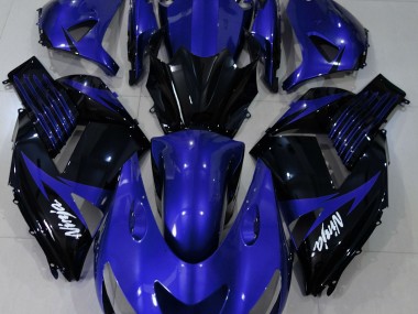 Gloss Blue and Black Kawasaki ZX14R Fairings 2006-2011