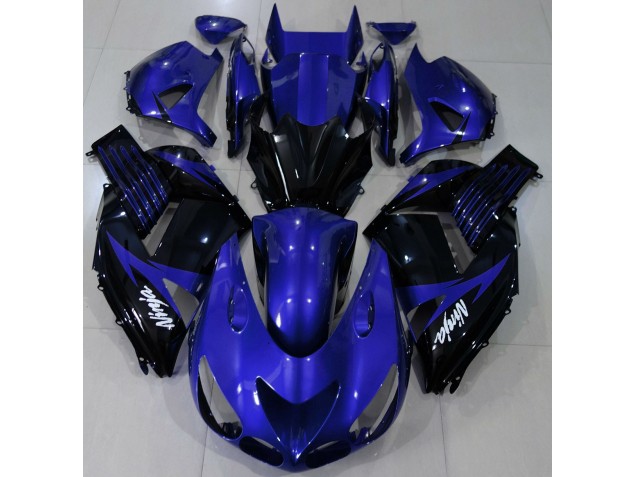 Gloss Blue and Black Kawasaki ZX14R Fairings 2006-2011 Gloss Blue and Black Kawasaki ZX14R Fairings 2006-2011