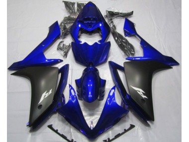 Gloss Blue and Black Yamaha R1 Fairings 2007-2008