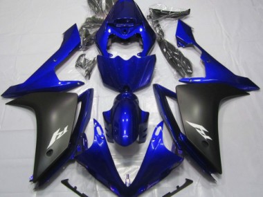 Gloss Blue and Black Yamaha R1 Fairings 2007-2008