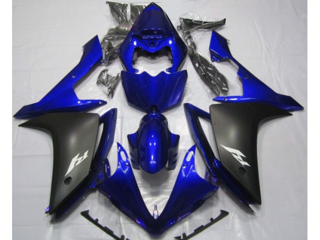 Gloss Blue and Black Yamaha R1 Fairings 2007-2008 Gloss Blue and Black Yamaha R1 Fairings 2007-2008