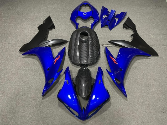 Gloss Blue and Carbon Style Yamaha R1 Fairings 2004-2006 Gloss Blue and Carbon Style Yamaha R1 Fairings 2004-2006
