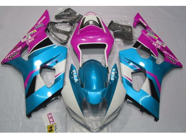 Gloss Blue and Pink Suzuki GSXR 1000 Fairings 2003-2004