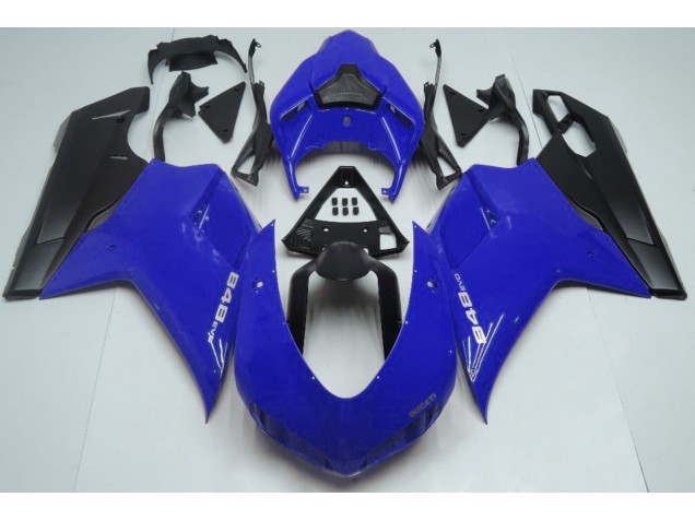 Gloss Blue & Black Ducati 848 1098 1198 Fairings 2007-2012 Gloss Blue & Black Ducati 848 1098 1198 Fairings 2007-2012