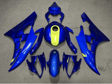 Gloss Blue & High Vis Yellow Yamaha R6 Fairings 2006-2007