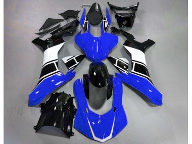 Gloss Blue White and Black Yamaha R1 Fairings 2015-2019