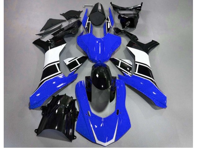 Gloss Blue White and Black Yamaha R1 Fairings 2015-2019 Gloss Blue White and Black Yamaha R1 Fairings 2015-2019