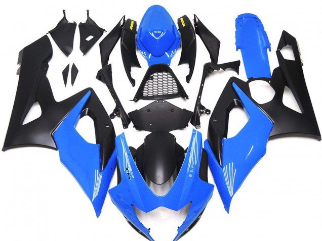 Gloss Blue with Yellow Logos Suzuki GSXR 1000 Fairings 2005-2006 Gloss Blue with Yellow Logos Suzuki GSXR 1000 Fairings 2005-2006