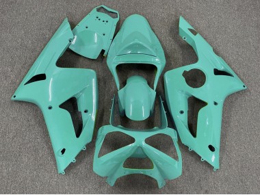 Gloss Cyan Plain Kawasaki ZX6R Fairings 2003-2004