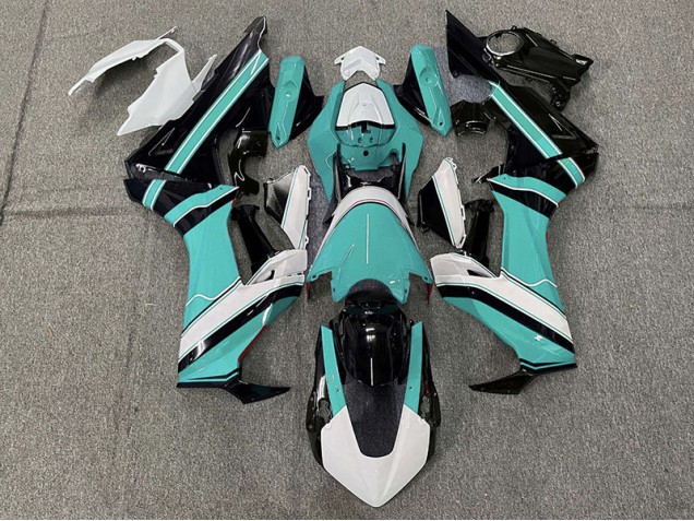 Gloss Cyan White and Black Honda CBR1000RR Fairings 2017-2019 Gloss Cyan White and Black Honda CBR1000RR Fairings 2017-2019