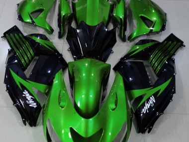 Gloss Green and Black Kawasaki ZX14R Fairings 2006-2011