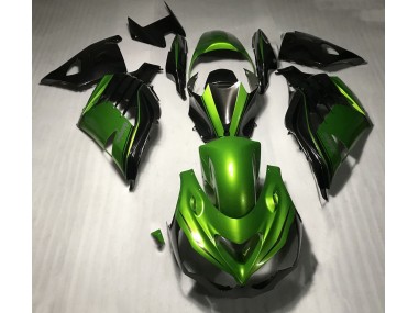 Gloss Green and Black Kawasaki ZX14R Fairings 2012-2019