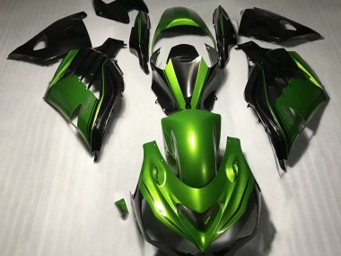 Gloss Green and Black Kawasaki ZX14R Fairings 2012-2019