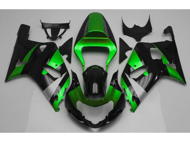 Gloss Green and Black Suzuki GSXR 600-750 Fairings 2001-2003 Gloss Green and Black Suzuki GSXR 600-750 Fairings 2001-2003