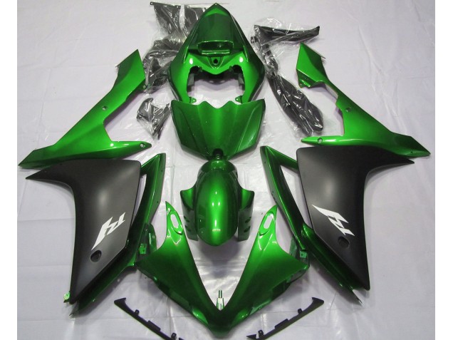 Gloss Green and Black Yamaha R1 Fairings 2007-2008 Gloss Green and Black Yamaha R1 Fairings 2007-2008