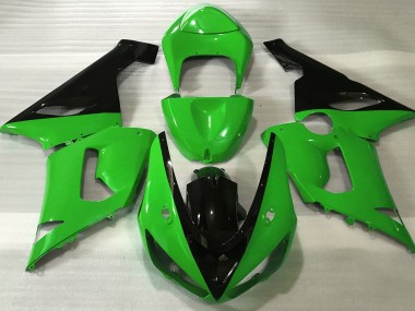 Gloss Green & Black Kawasaki ZX6R Fairings 2005-2006