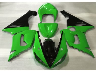 Gloss Green & Black Kawasaki ZX6R Fairings 2005-2006