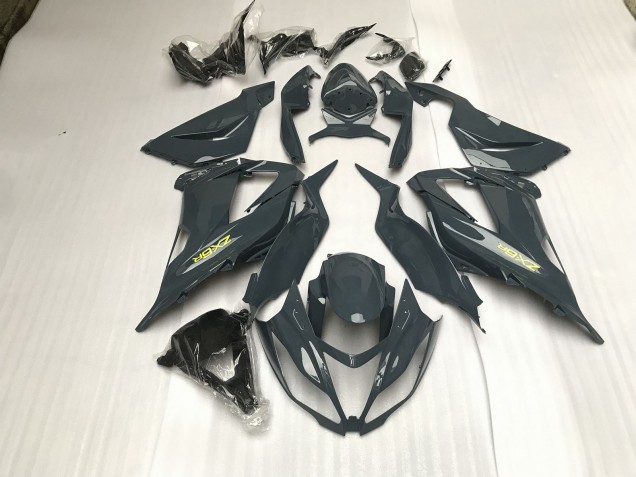Gloss Grey Kawasaki ZX6R Fairings 2013-2018 Gloss Grey Kawasaki ZX6R Fairings 2013-2018