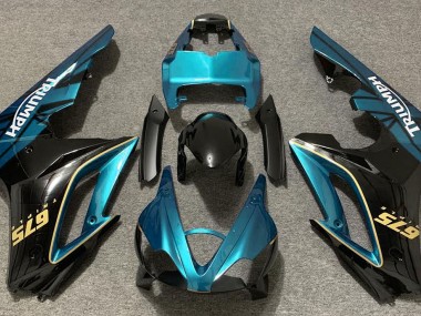 Gloss Light Blue and Black Triumph Daytona 675 Fairings 2009-2012