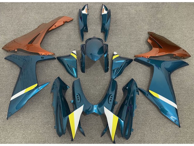 Gloss Light Blue and Orange Suzuki GSXR 600-750 Fairings 2011-2020 Gloss Light Blue and Orange Suzuki GSXR 600-750 Fairings 2011-2020