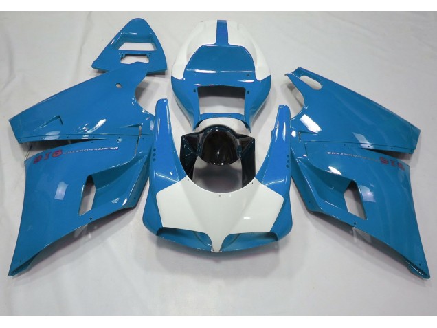 Gloss Light Blue & White Ducati 996 748 916 998 Fairings 1993-2005 Gloss Light Blue & White Ducati 996 748 916 998 Fairings 1993-2005