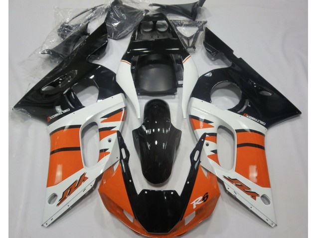 Gloss Orange and Black Yamaha R6 Fairings 1998-2002 Gloss Orange and Black Yamaha R6 Fairings 1998-2002