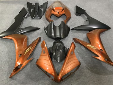 Gloss Orange and Carbon Style Yamaha R1 Fairings 2004-2006